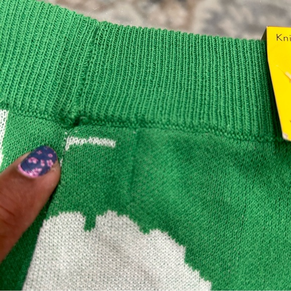 NWT Diane Von Furstenberg Target High Rise Gingko Green Sweater Knit Pants XXS - Picture 8 of 12